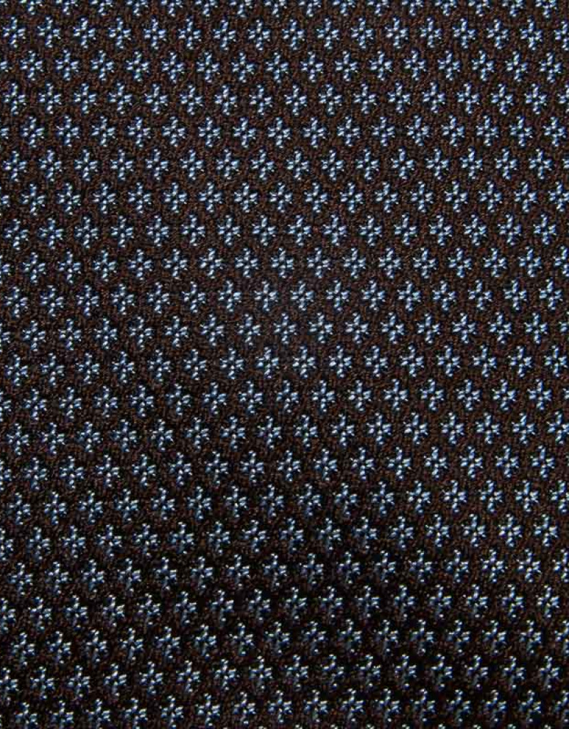Patrick Hellmann Collection Brow Tie With Light Blue Pattern 100% Silk image